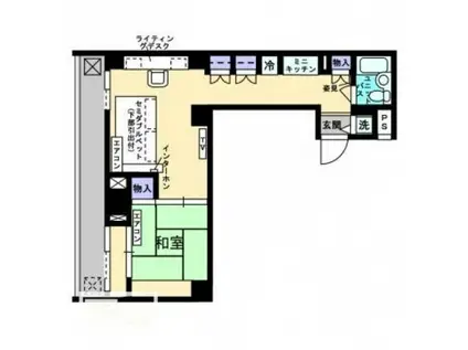 アルファコンフォート博多(ワンルーム/9階)の間取り写真