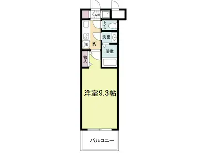 アーバンフラッツ心斎橋 (1K/3階)の間取り写真