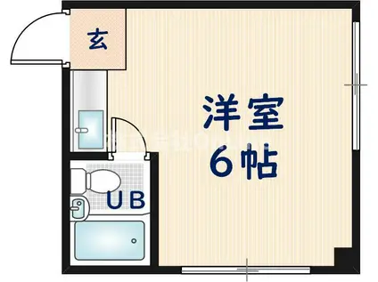 ハナテンイイヅカハイツ(ワンルーム/3階)の間取り写真