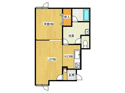 PLAIN(1DK/1階)の間取り写真