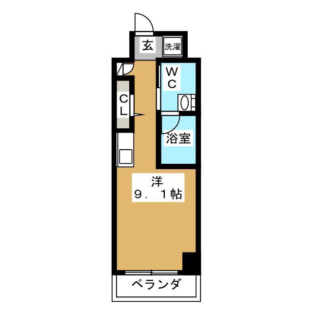 スパシエ東神奈川(ワンルーム/8階)の間取り写真
