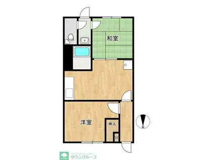 ファーストメゾン毛呂(2DK/1階)の間取り写真