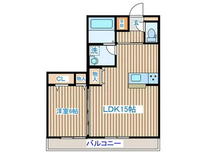 HIGH ACE 桜坂(1LDK/1階)の間取り写真