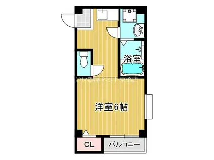 リブラルI(1K/4階)の間取り写真