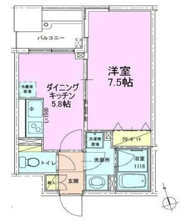 銀座レジデンス壱番館 11階階 間取り