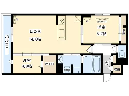 CLASHIST新森(2LDK/2階)の間取り写真
