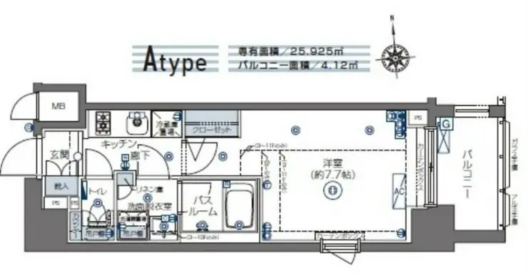 ZOOM四谷左門町 10階階 間取り
