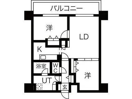 アーバンポイント高崎(2LDK/2階)の間取り写真