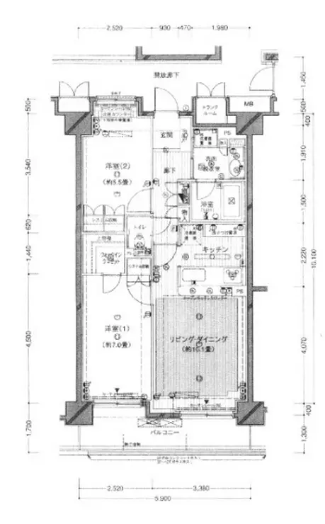シャリエ西日暮里 4階階 間取り