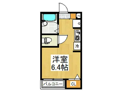 メルディア新百合ヶ丘(ワンルーム/1階)の間取り写真