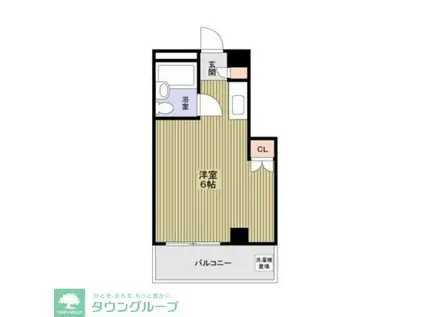 ニューハトリコーポIII(ワンルーム/2階)の間取り写真