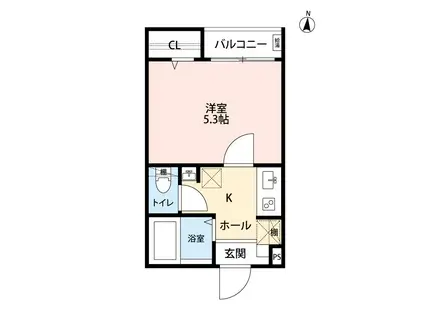 グランクオール西綾瀬(1K/4階)の間取り写真