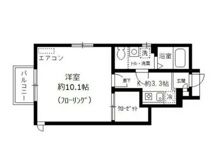 フレグラント ガーデン(1K/1階)の間取り写真