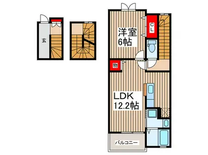 ニューグランドール(1LDK/3階)の間取り写真