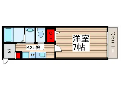 入間市豊岡3丁目(1K/3階)の間取り写真