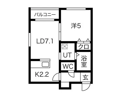 モンツァL714(1LDK/3階)の間取り写真