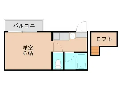 インペリアルバーレイ(1K/4階)の間取り写真