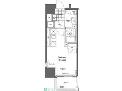 プライムアーバン久米川(ワンルーム/4階)の間取り写真
