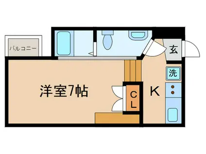 D.S JUNO桂(1K/2階)の間取り写真