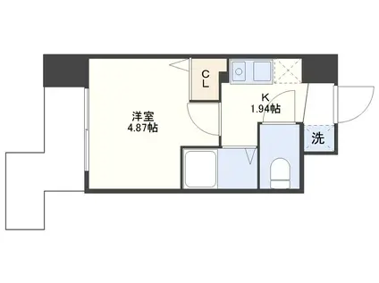 S-FORT長崎興善町(1K/11階)の間取り写真
