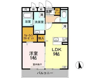 アースガーデンSOJA(1LDK/3階)の間取り写真