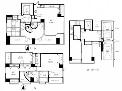 パークメゾン(4SLDK/6階)の間取り写真