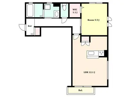 Mクレール(1LDK/2階)の間取り写真