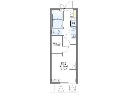 レオパレスアガイティーラ(1K/2階)の間取り写真