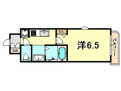 グランカリテ神戸ウエスト(1K/5階)の間取り写真