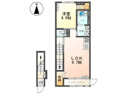 本庄市T様アパート工事(1LDK/2階)の間取り写真