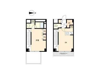 HF中野坂上レジデンス(1LDK/1階)の間取り写真