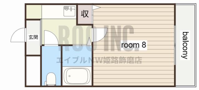アークYS(1K/2階)の間取り写真