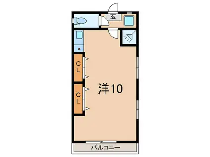 本庄ハウス(ワンルーム/3階)の間取り写真