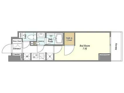 ドゥーエ横濱鶴見(1K/11階)の間取り写真