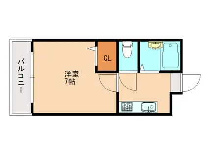 APAHOME飯塚I(1K/2階)の間取り写真