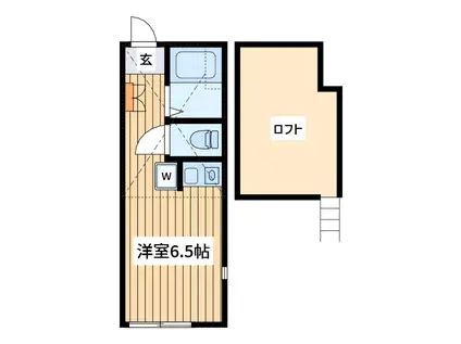 ジーエーヒルズ小田2丁目A棟(ワンルーム/1階)の間取り写真