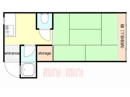 住田マンション(1K/2階)の間取り写真