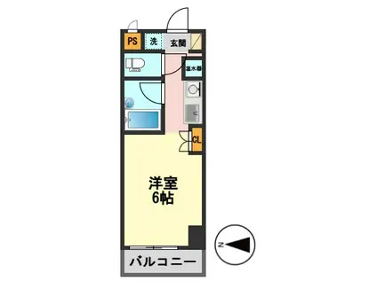 スカイクレスト(1K/4階)の間取り写真