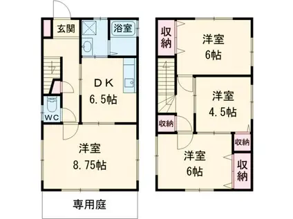 フォルテ北山(4DK/1階)の間取り写真