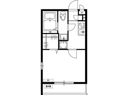 リブリ・COMODO(1K/1階)の間取り写真