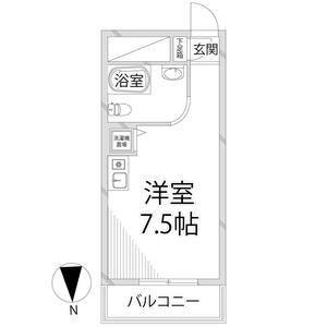 ラ・パルフェド・アフェール(ワンルーム/2階)の間取り写真