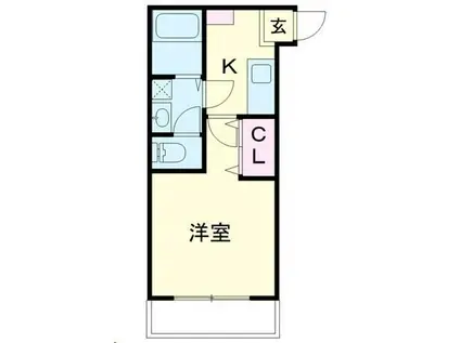 アタラクシア上浅田(1K/1階)の間取り写真
