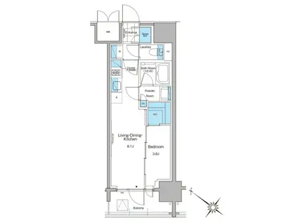 ルフォンプログレ西大井プレミア(1LDK/10階)の間取り写真