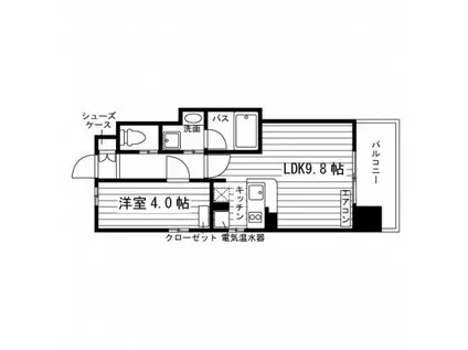 S-FORT二条城前(1LDK/3階)の間取り写真