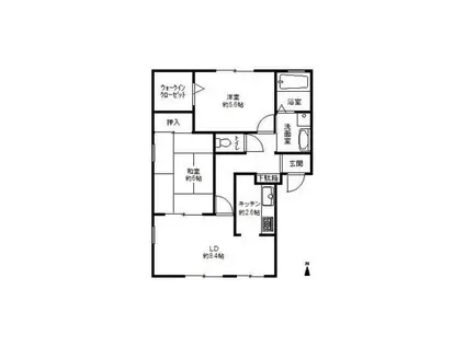 フォブールマルサンA・B・C(2LDK/1階)の間取り写真