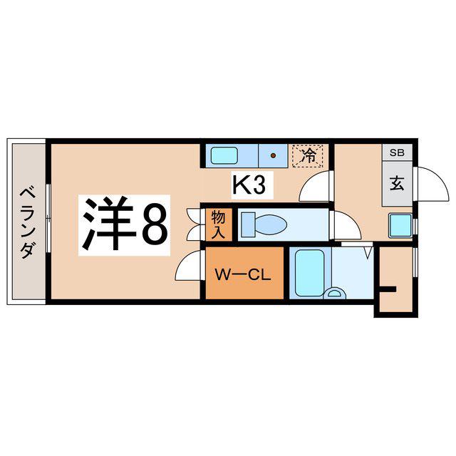 フレッサ昭和(1K/1階)の間取り写真
