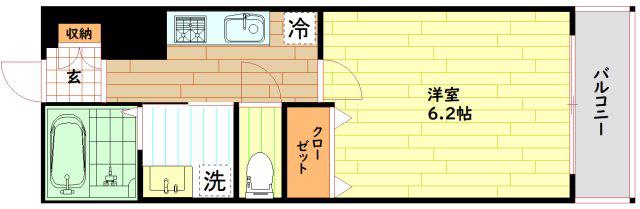 みおつくし都島(1K/5階)の間取り写真