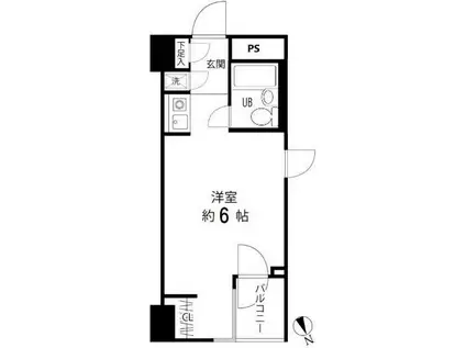 DELCCS神楽坂五軒町(ワンルーム/4階)の間取り写真