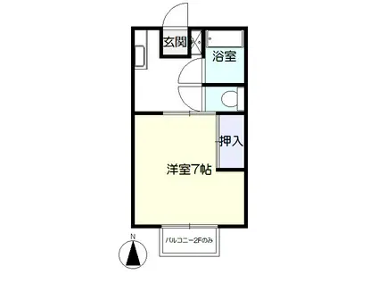 エクレール(1K/2階)の間取り写真