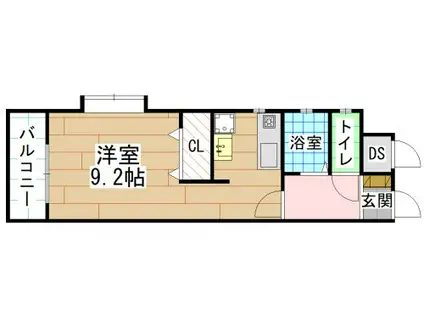 シェリール片野通(ワンルーム/3階)の間取り写真